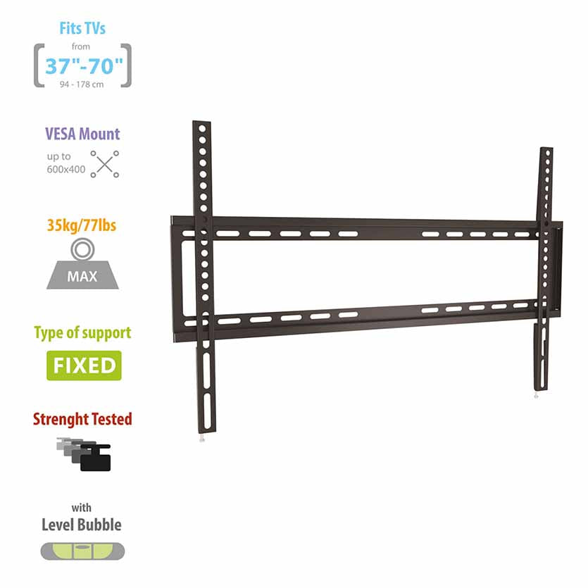 EWENT EW1503 TV & MONITOR WALL MOUNT FIX UPTO 70″ MAX.35KG FLAT