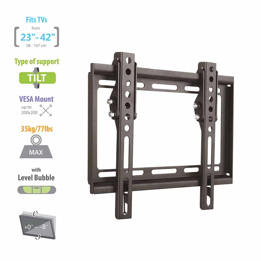 EWENT EW1506 EASY TV WALL MOUNT FIX UPTO 42″, MAX.35KG, TILT