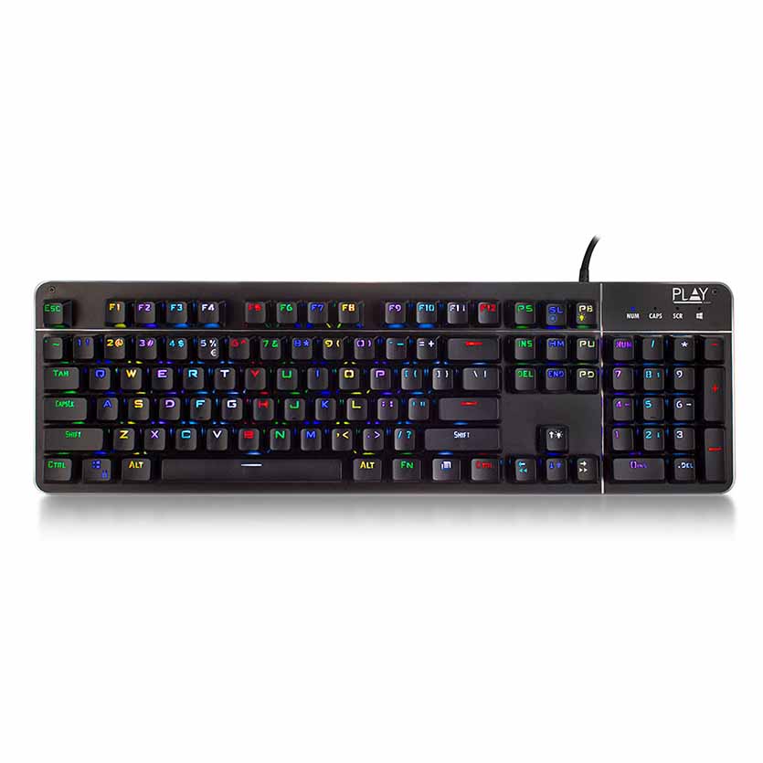 EWENT, PL3350 KEYBOARD RGB ILLUMINATED MECHANICAL GAMING USB QWERTY LAYOUIT