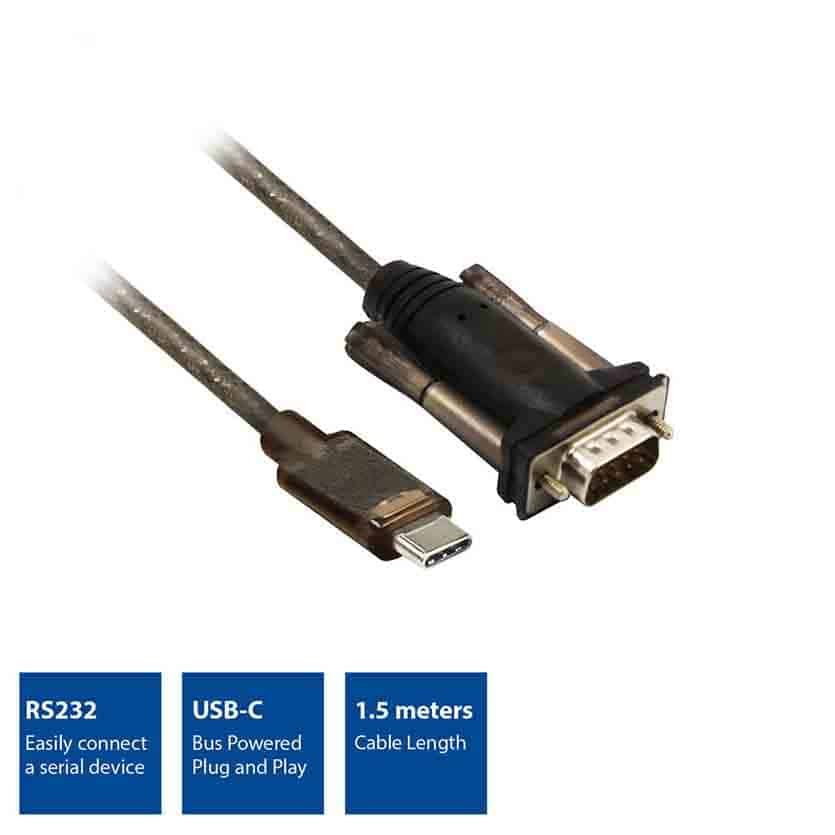 ACT, AC6002 1,5m USB-C TO SERIAL CABLE