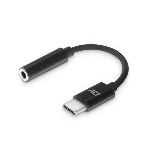 ACT AC7380 USB TYPE- C TO 3.5mm JACK F AUDIO ADAPTOR BLACK