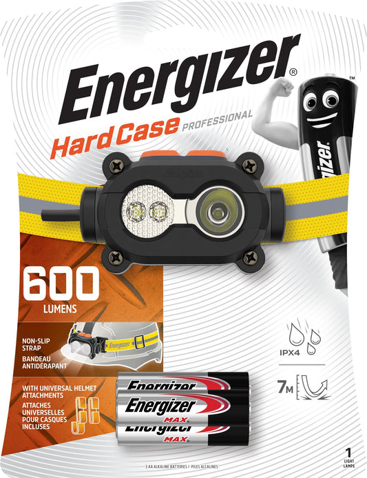 Energizer Light Headlight 600 Lumens (3xAA) - Hard Case Pro