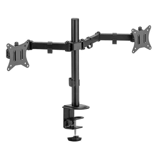 LC-POWER LC-EQE-A32B-D DUAL MONITOR ARM FOR 17”-32” 9KG max. PER ARM BLACK