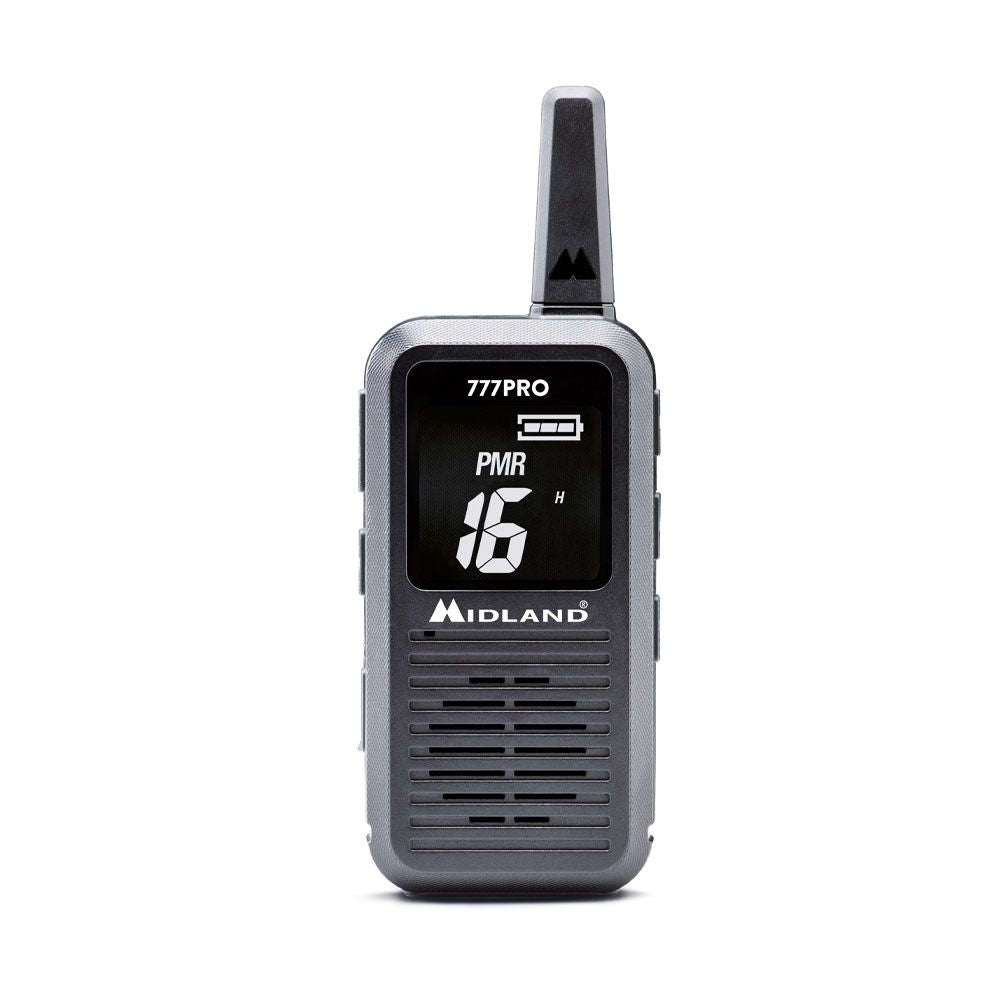 Midland 777PRO Business PMR Radios Valibox includes 2x Earphones, 2x Lanyards & Carry Case