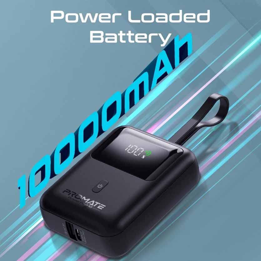 PROMATE POWERPOD-10.BLACK 10000mAh COMPACT POWERBANK 35W