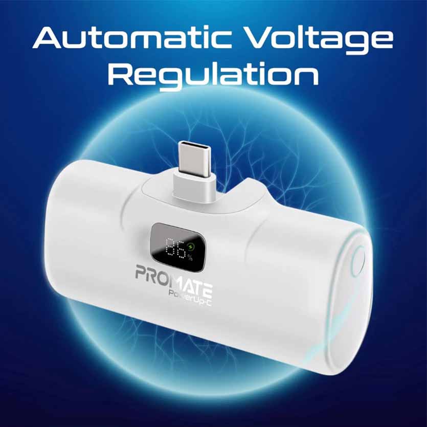 PROMATE POWERUP-C.WHITE 5000mAh COMPACT POWERBANK 20W