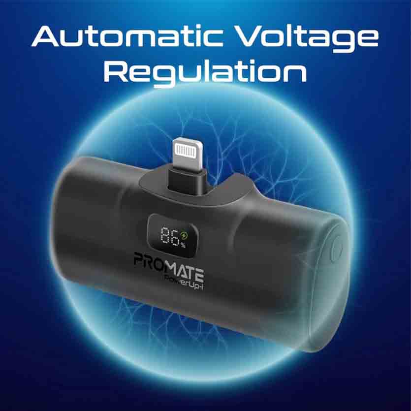PROMATE POWERUP-I.BLACK 5000mAh COMPACT FAST POWERBANK