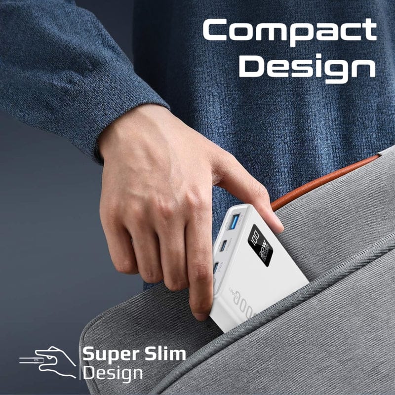 PROMATE BOLT-10PD.WHITE COMPACT SMART POWER BANK