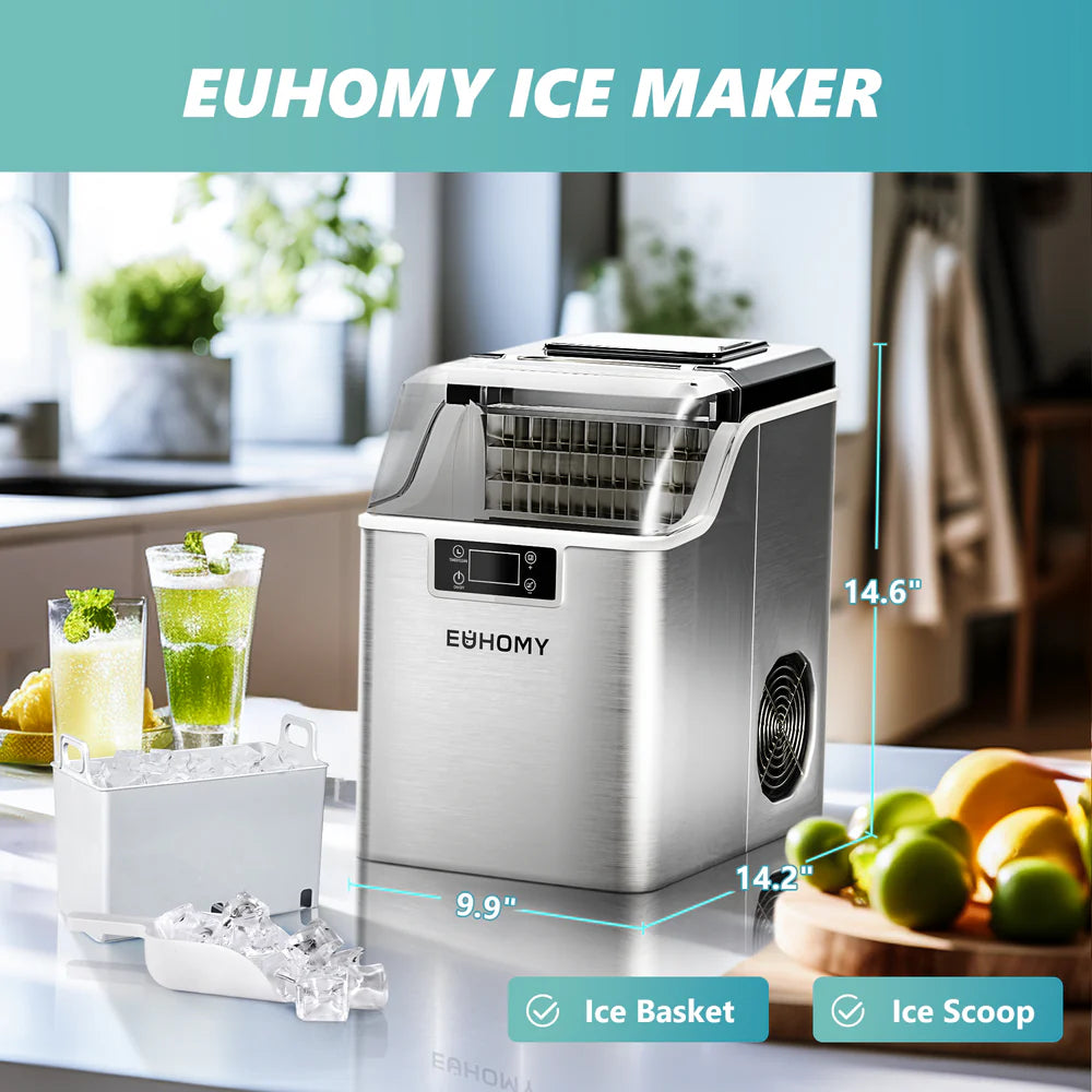 Euhomy IM004-NBL Ice Maker 20.4 kg Silver