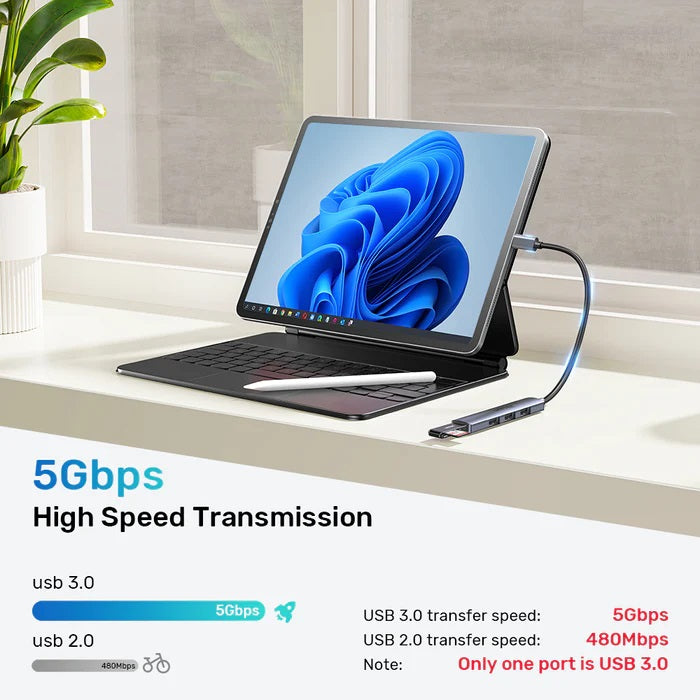 Unitek H1208B USB-C Hub 4port 3xUSB2.0 1xUSB3.0