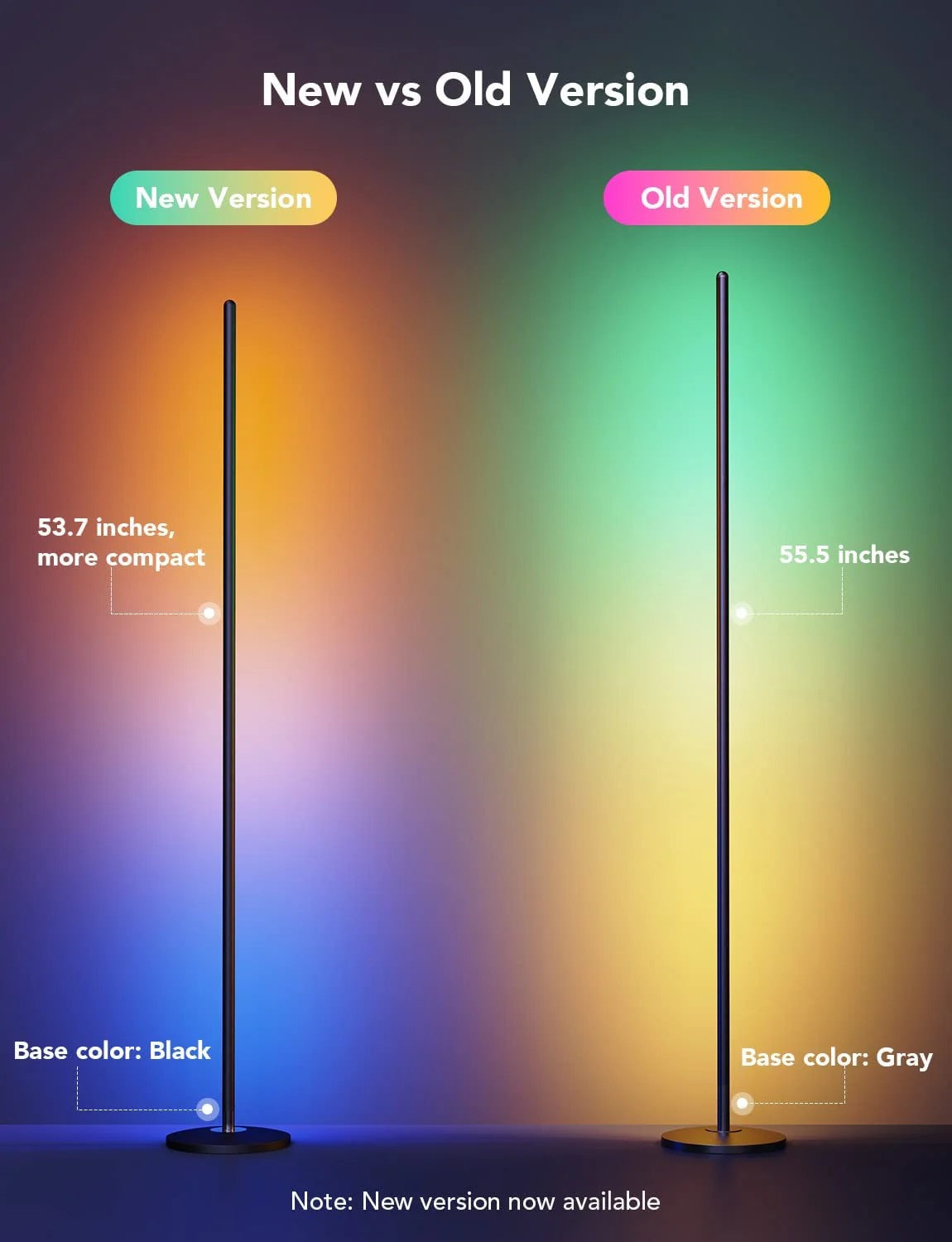 Govee H6076 RGBICW Smart Corner Floor Lamp