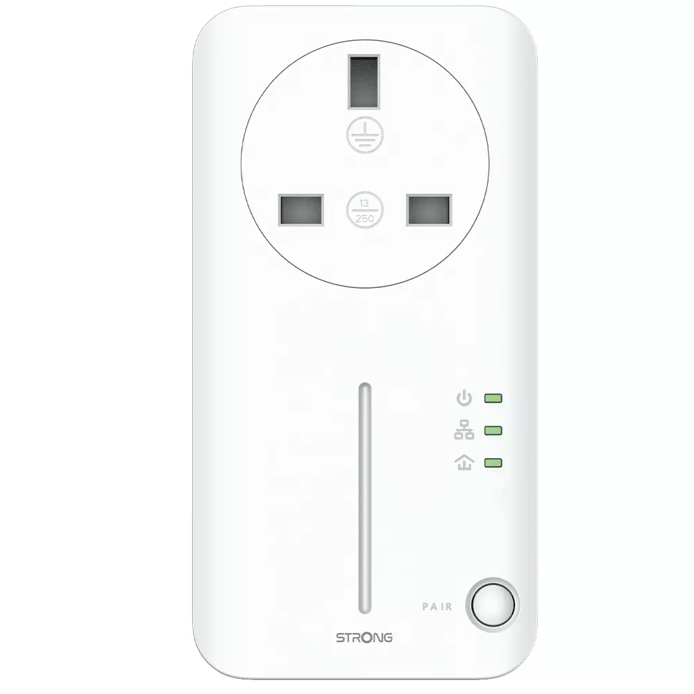 Strong Powerline Kit AV600 Passthrough 600Mbps WI-Fi 300Mbps UK POWERLWF600DUOUKV2