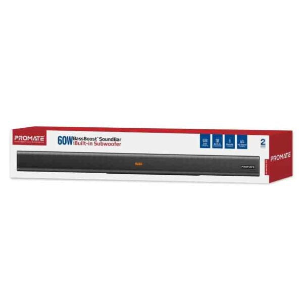 PROMATE STREAMBAR-60.UK 60W SOUNDBAR WITH SUBWOOFER BASSBOOST