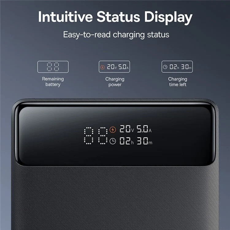 Baseus Powerbank 100W 20000mAh Display BLADE H1 Lite Black