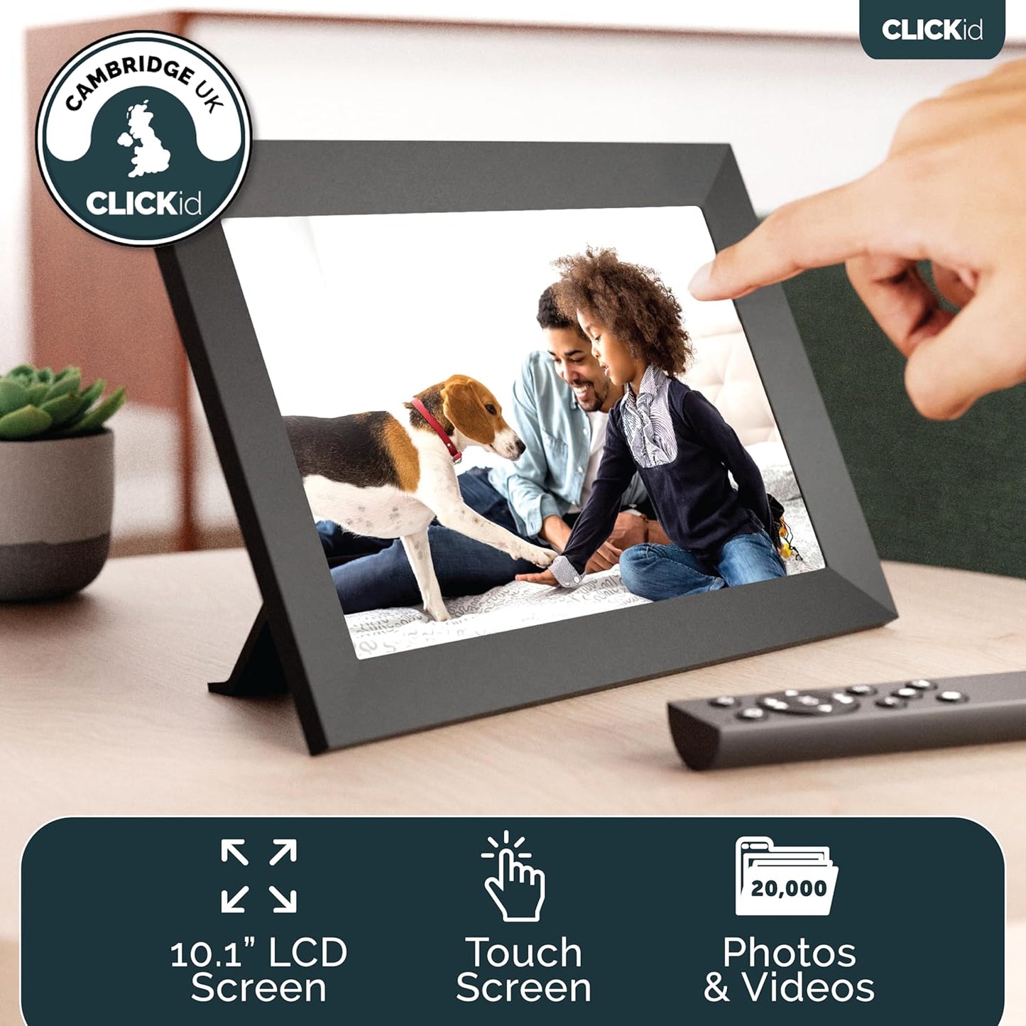 Majority CLICKid Snap10 10.1'' Photo Frame with Frameo App WiFI/Touch