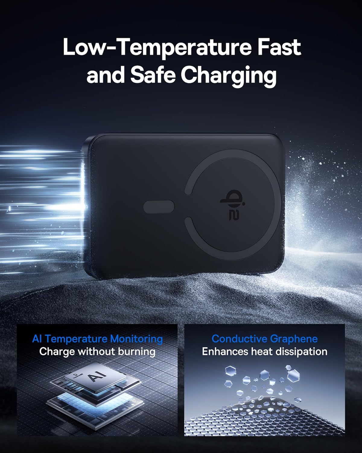 Baseus Powerbank Qi2 EnerFill FM12 Wireless 22.5W 10000mAh Black