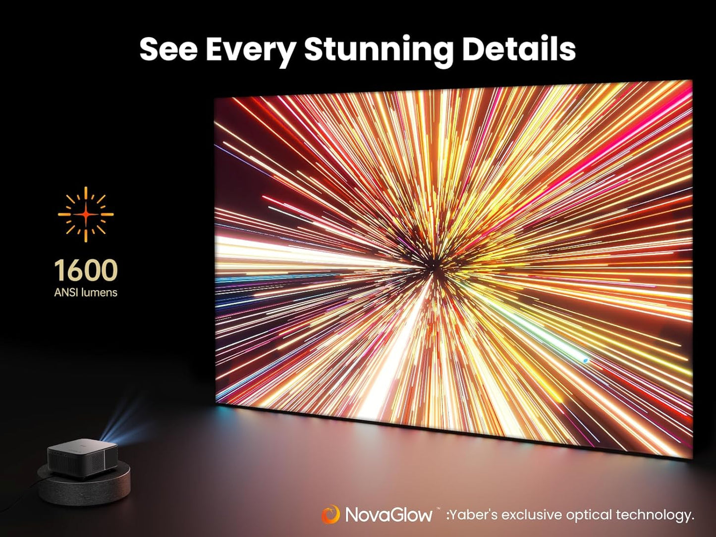 Yaber K3 Full HD Smart Google TV Projector Alexa WiFi6 BT/NFC 30W JBL Sound 1600 Ansi