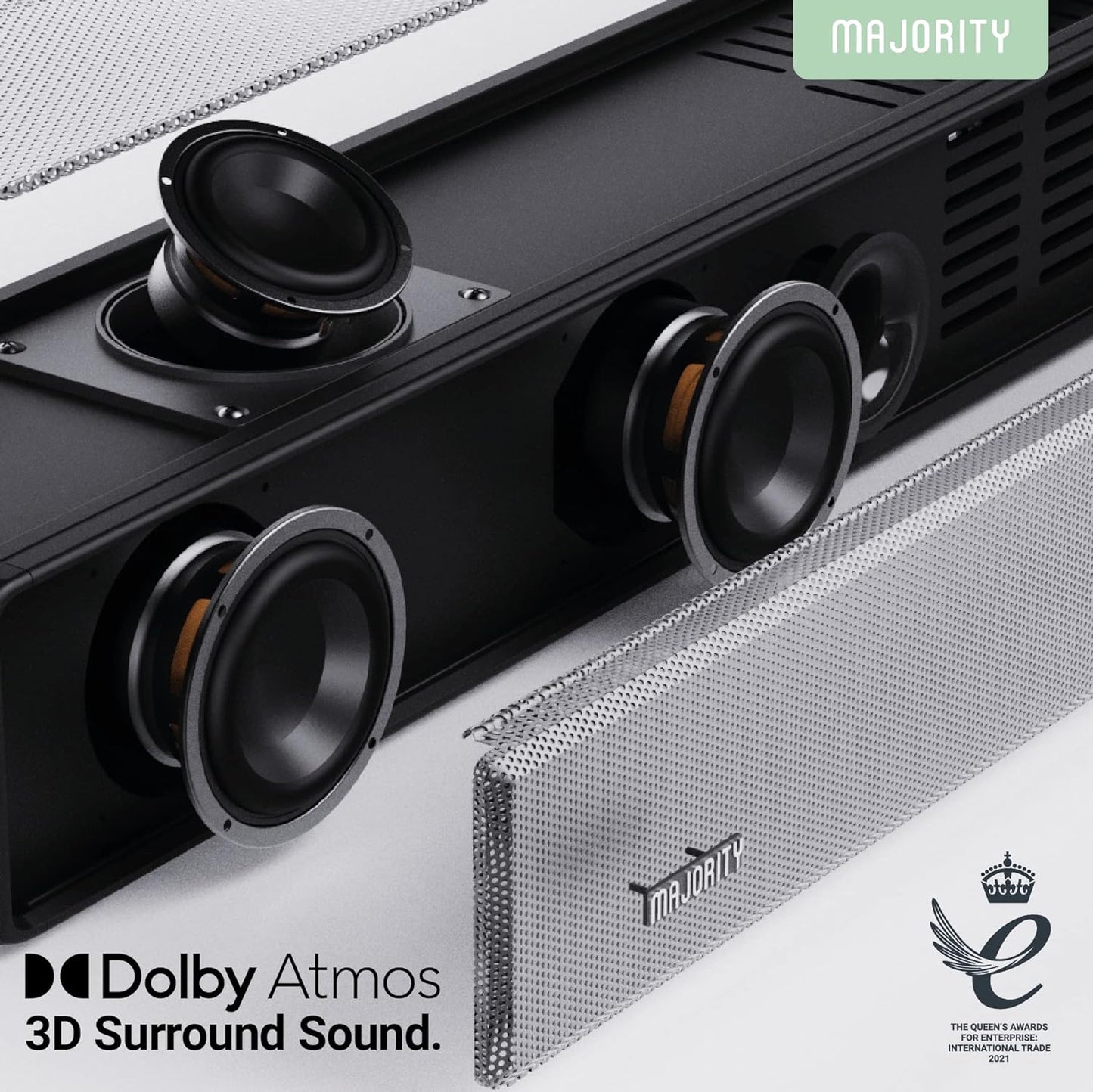 Majority Soundbar SIERRA PLUS 400W 2.1.2 Dolby Atmos Wls-Sub