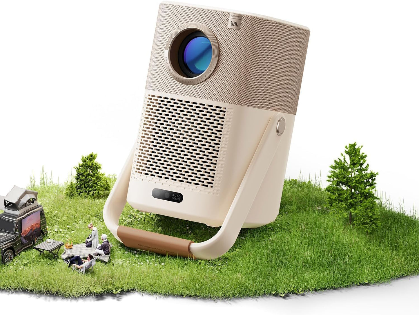 Yaber T2 Plus Full HD Portable Outdoor Projector WiFi6/BT 450 Ansi JBL Sound Smart TV Auto Focus