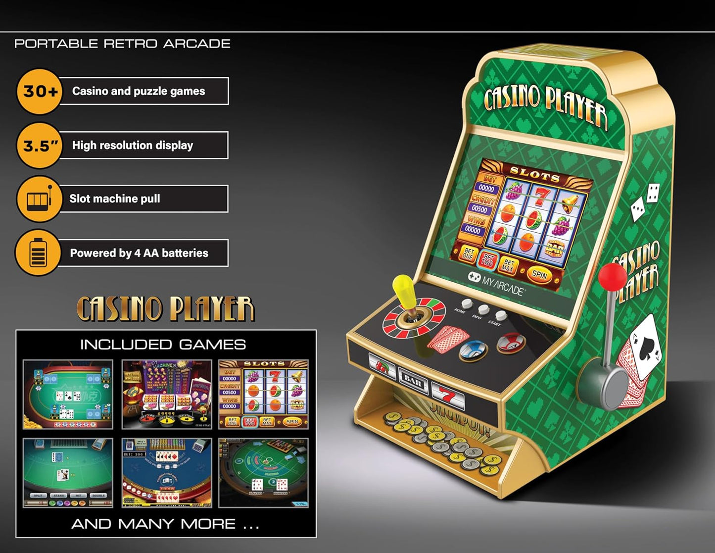 My Arcade CASINO PLAYER (30 GAMES IN 1)