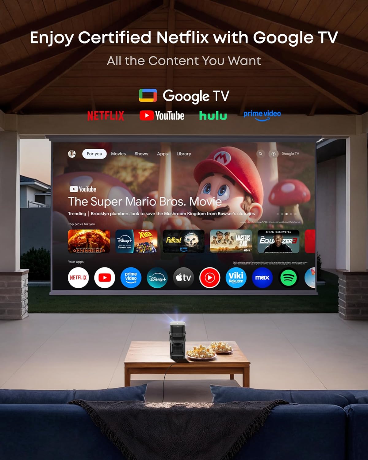 Anker Nebula PX P1 Mini Portable Android 1080p Projector 650 ANSI