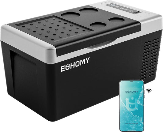 Euhomy CF004-18BL Compressor Electric Cooler APP Control 18L Black