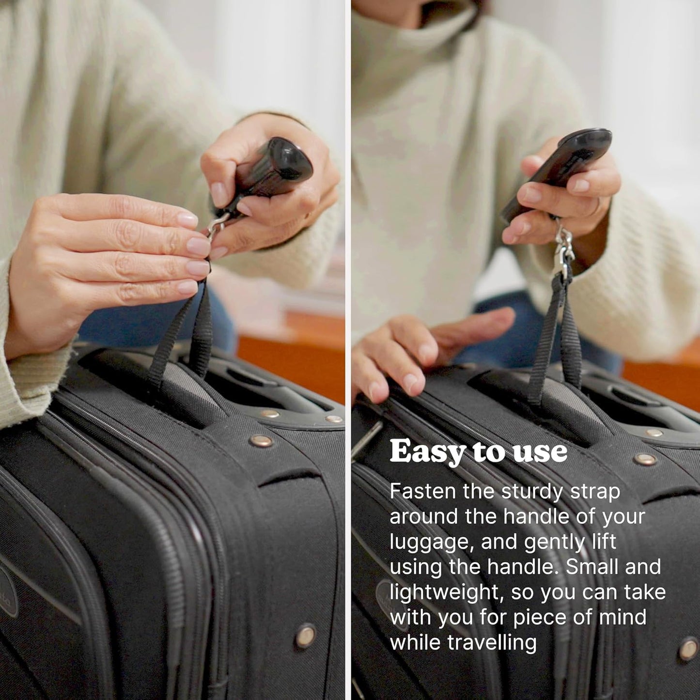 HoMedics SCL-L100-BKR Travel Luggage Scale Digital Display up to 50Kg