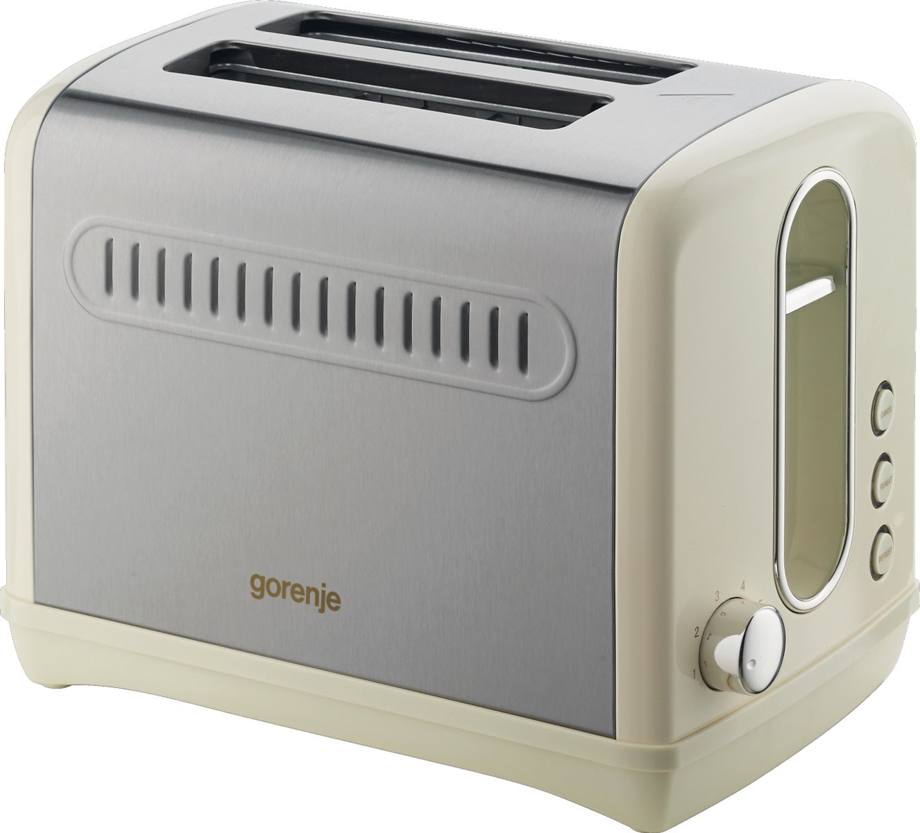 Gorenje T1100CLI Kitchen Toaster 850W 2 Slots 6 Heating Levels Ivory Metal