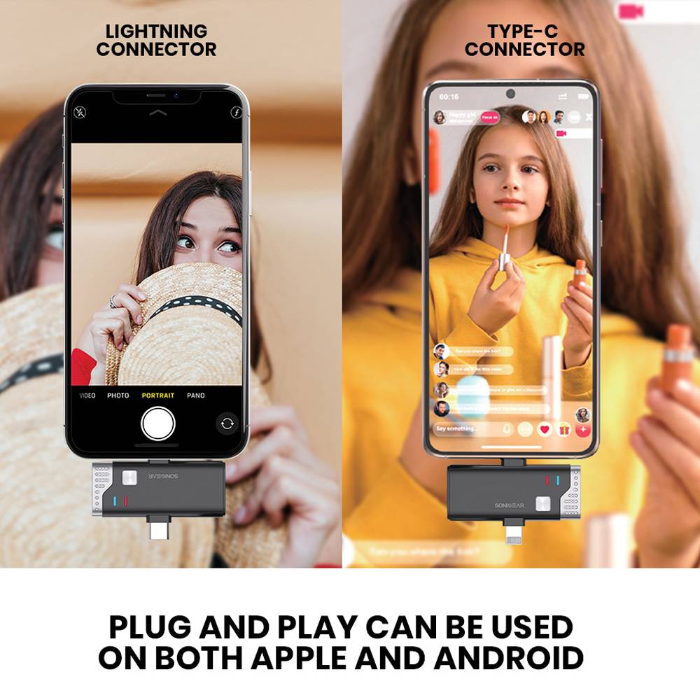 SonicGear WLM3000 DUO Wireless 2x Lavalier ClipOn Microphones