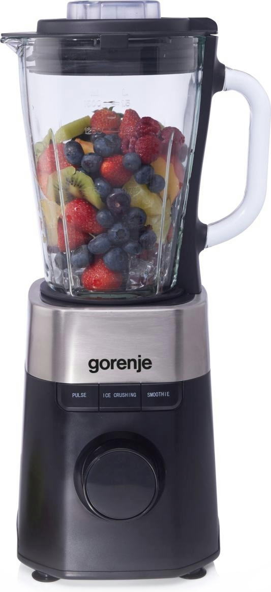 Gorenje Kitchen Blender 1000W 1.5L Glass Jug 21000 RPM 3 Programs B1000DE Black/Inox