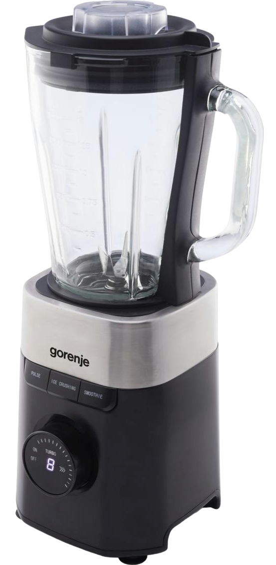 Gorenje B1000DE Kitchen Blender 1000W 1.5L Glass Jug 21000 RPM 3 Programs Black/Inox