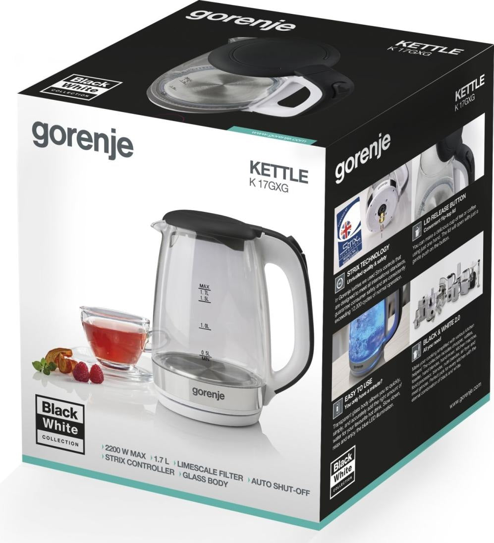 Gorenje K17GXG Kitchen Kettle 2200W 1.7L Glass