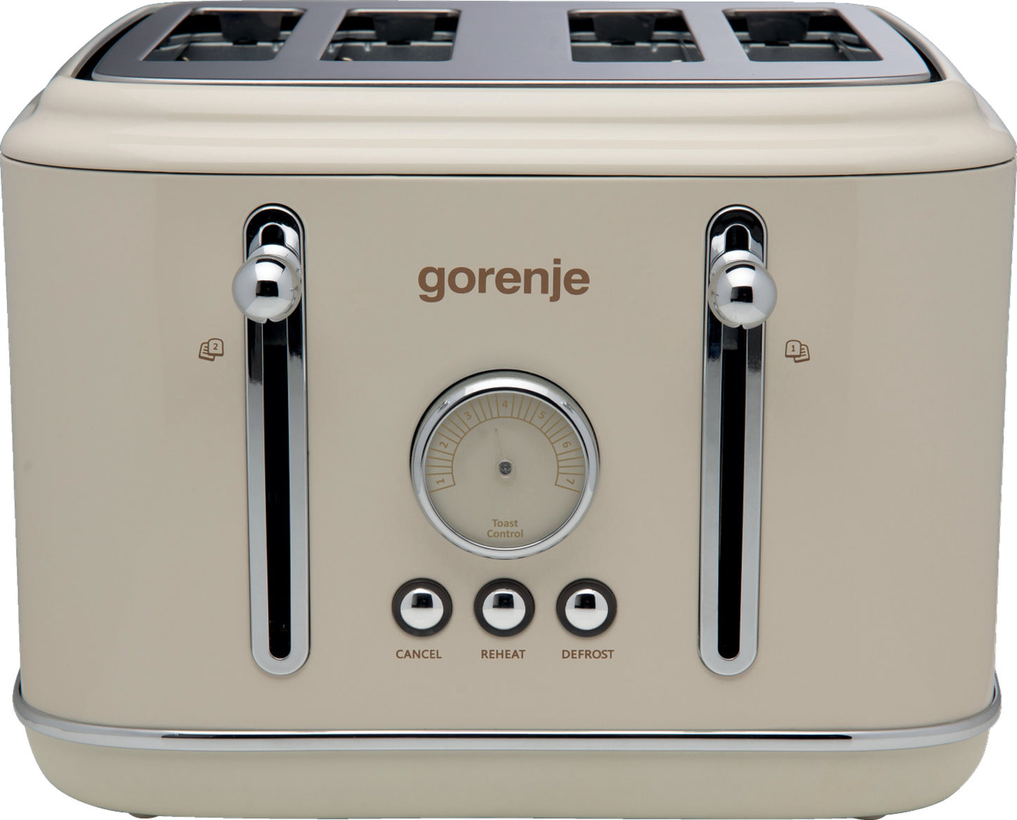 Gorenje T2300CLIN Kitchen Toaster 2300W 4 Slots 6 Heating Levels Classico Ivory