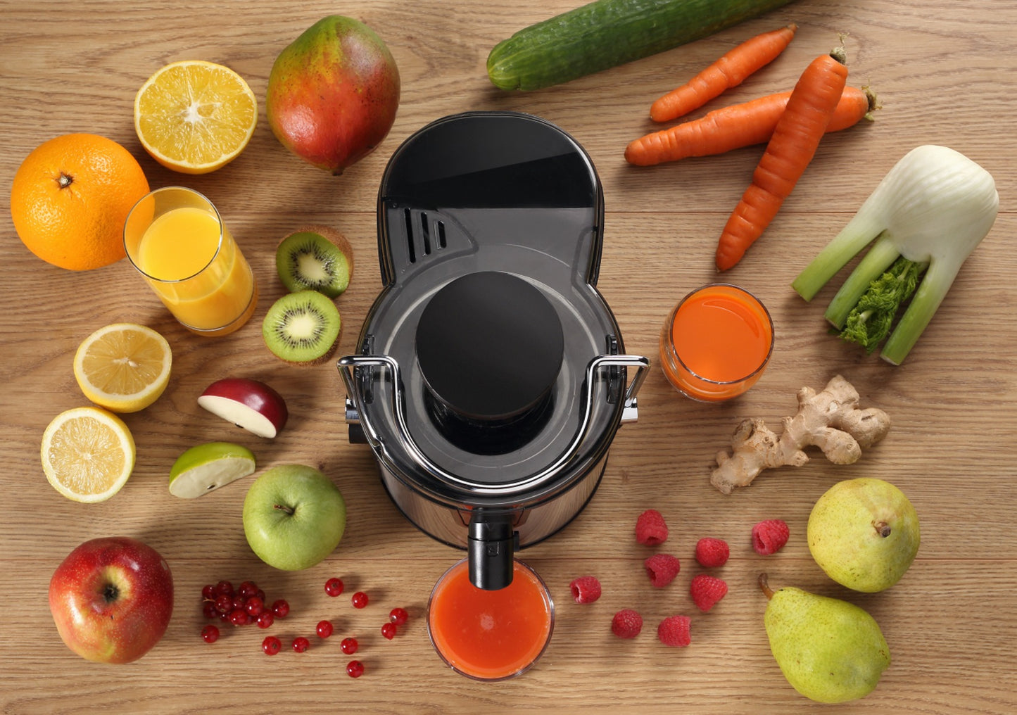 Gorenje Kitchen Juicer 400W 1.2L Pulp Container XL Tube JC400BE Inox/Black