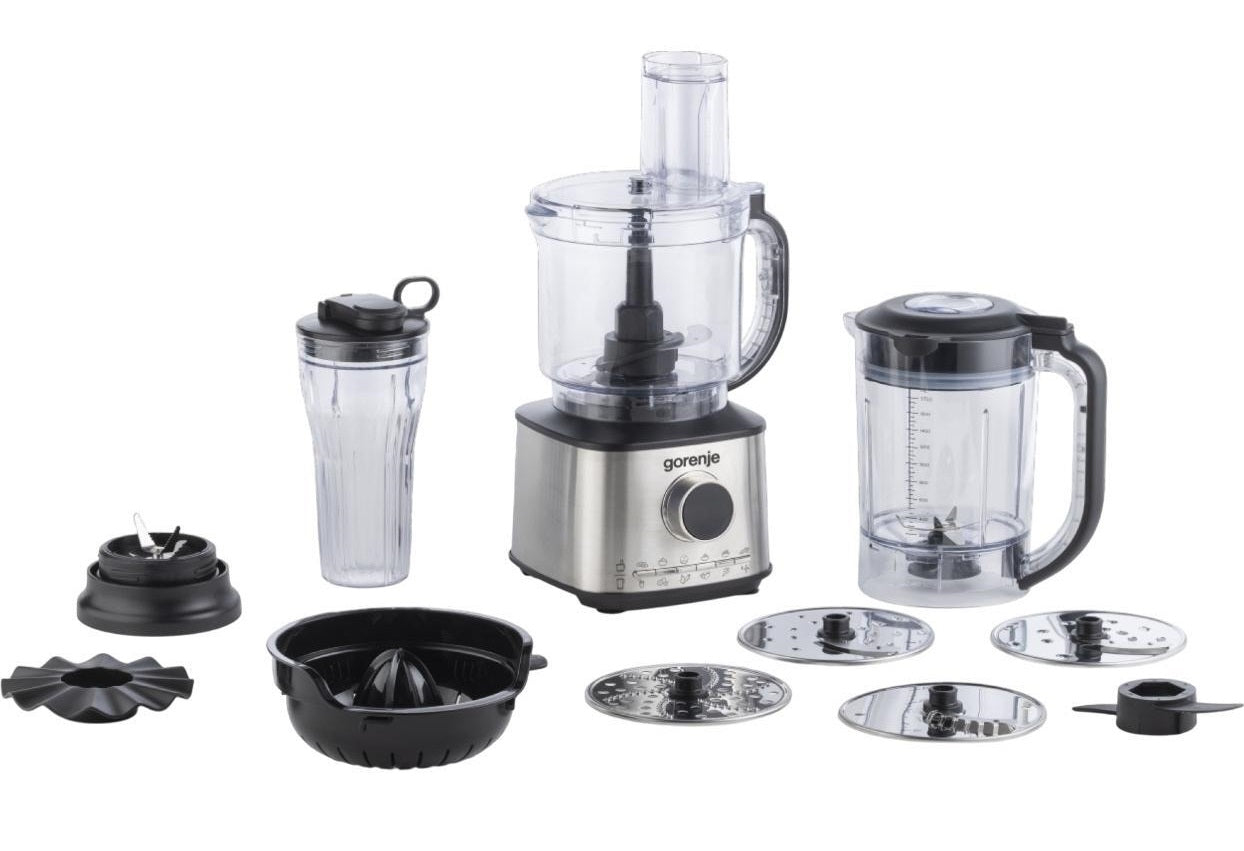 Gorenje SBR1500E Kitchen Blender Food Processor 1500W with 8 attachments Black/Inox
