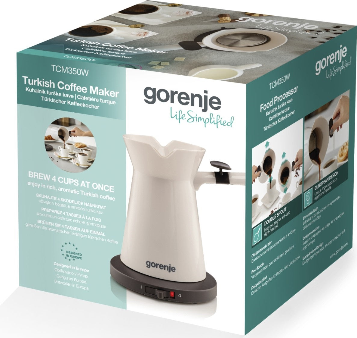 Gorenje TCM350W Kitchen Coffee Maker Cyprus 350ml Double Pouring White