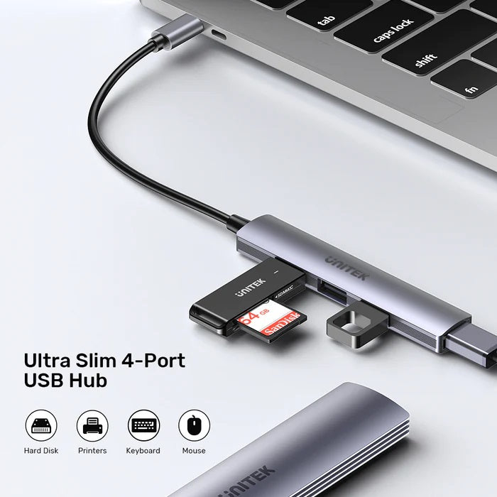 Unitek H1208B USB-C Hub 4port 3xUSB2.0 1xUSB3.0