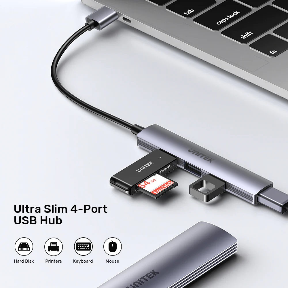 Unitek H1208A USB-A Hub 4port 3xUSB2.0 1xUSB3.0
