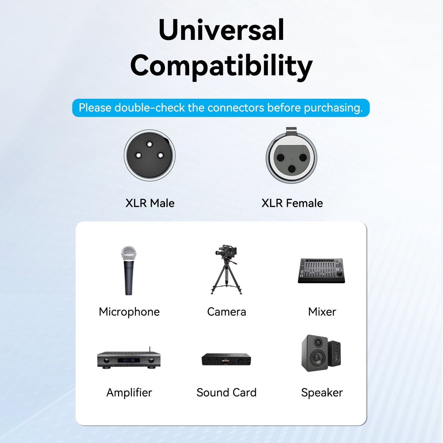 Vention AUDIO XLR M-F Cable Braided-Metal 5.0m BKHHJ