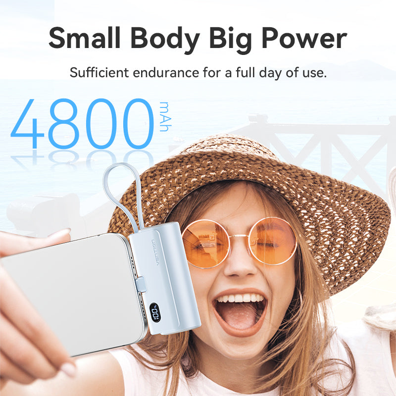 Vention FHRB0 Powerbank 4800mAh 22.5W Foldable Lightning Black