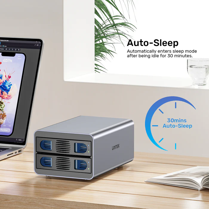 Unitek USB-A 2-Bay External SATA HDD Enclosure with RAID S1308B