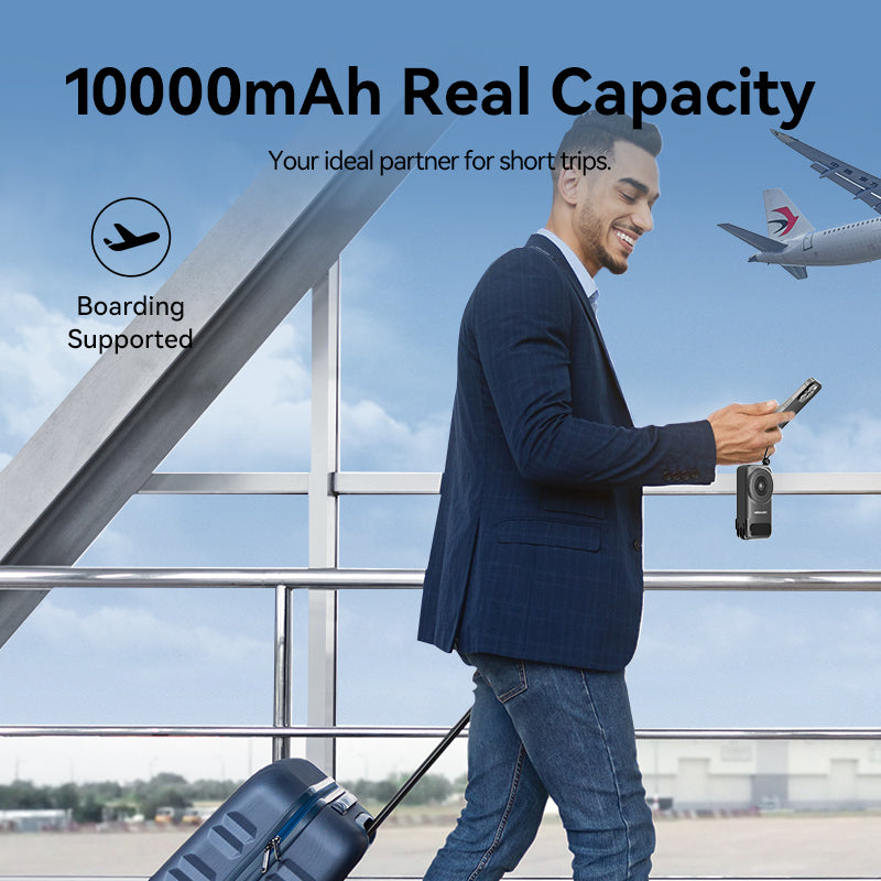 Vention Powerbank Wireless+Travel Charger 6in1 10000mAh Black FHXB0