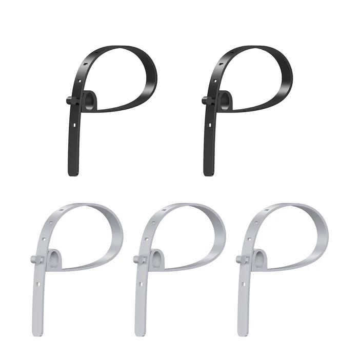 Unitek OT1095A Cable Organizer Silicone FlexiTies 5pk (2xBlack 3xGrey) 135x10mm