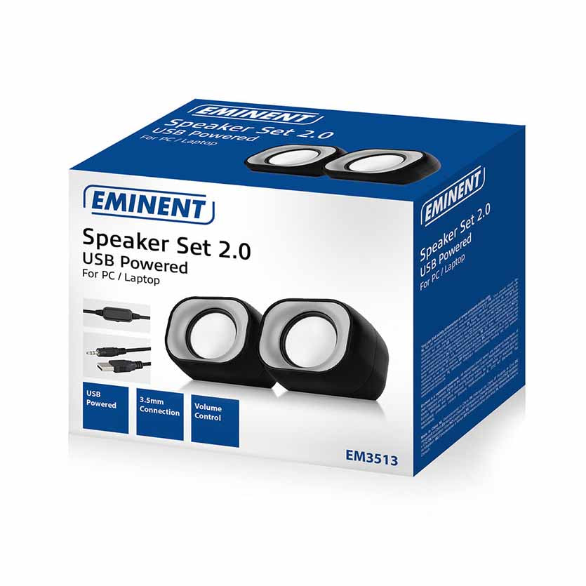 EMINENT EM3513 SPEAKERS 2.0 2*3W RMS USB POWERED