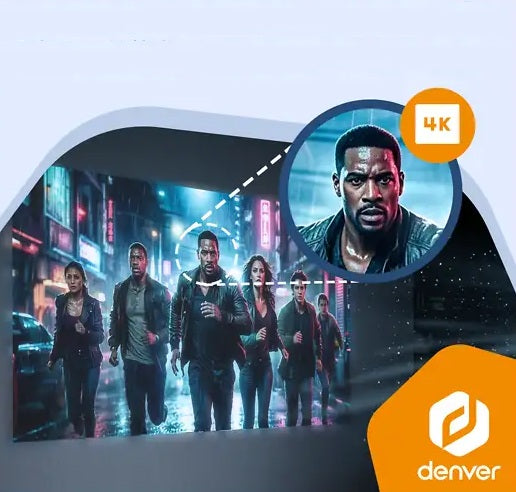 Denver PR-4300 Projector 2K Resolution 400 ANSI USB & BT