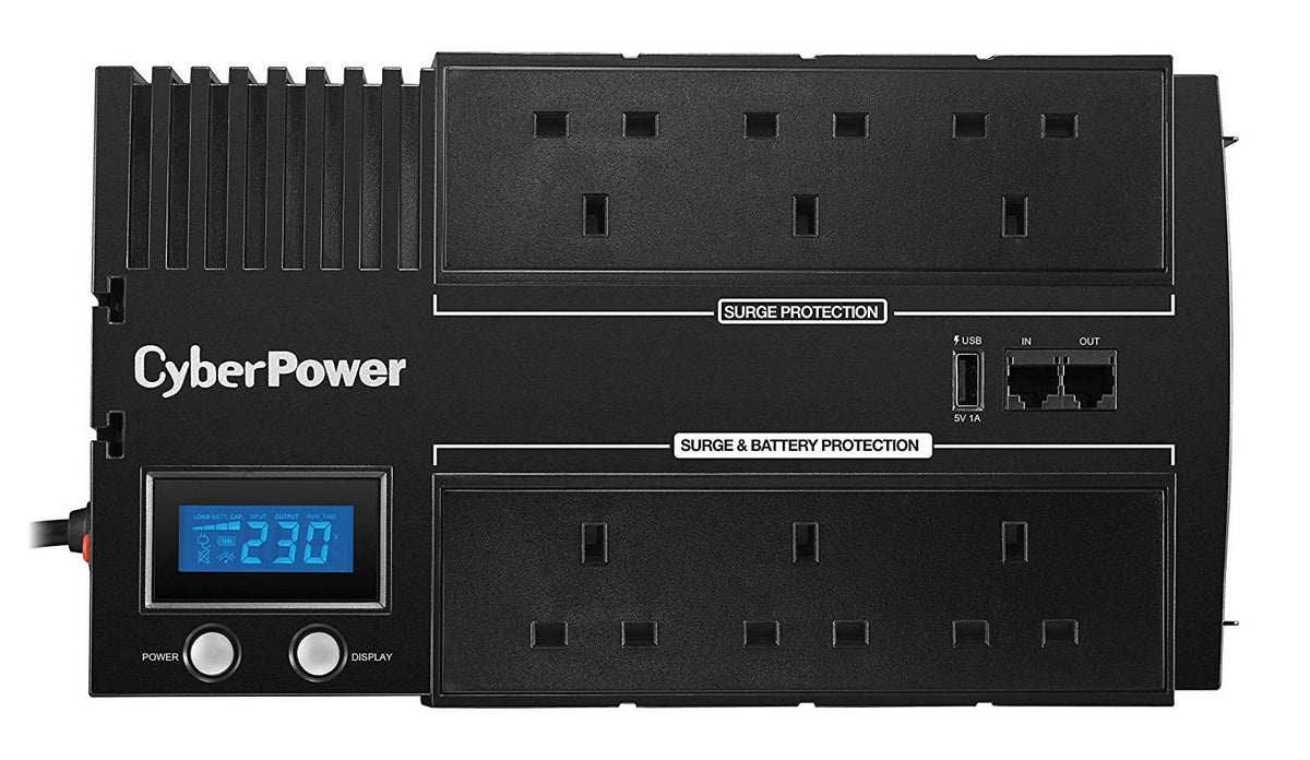 CyberPower BR1000ELCD 1000VA/600W Brick Line Interactive UPS LCD
