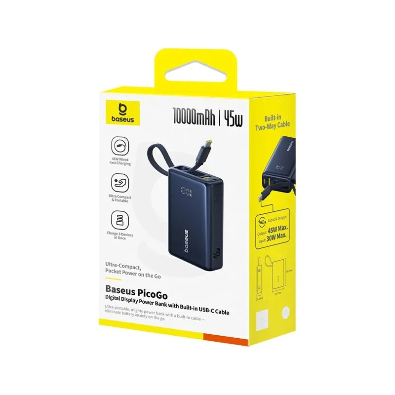 Baseus Powerbank 45W 10000mAh + Display PicoGo Black