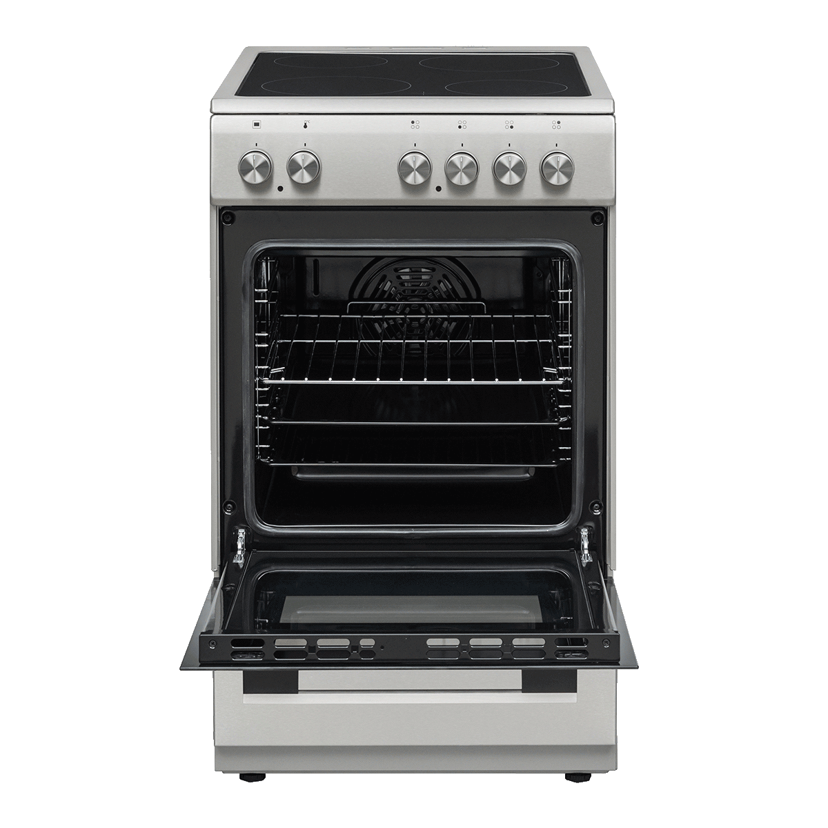 VOX CHT 5105 IX ELECTRIC COOKER FREE STANDING ELECTRIC OVEN 65LT 4 CERAMIC BURNERS INOX