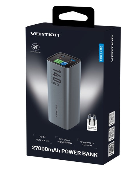 Vention Powerbank 27000mAh 140W 3xUSBC+USB-A FHVH0