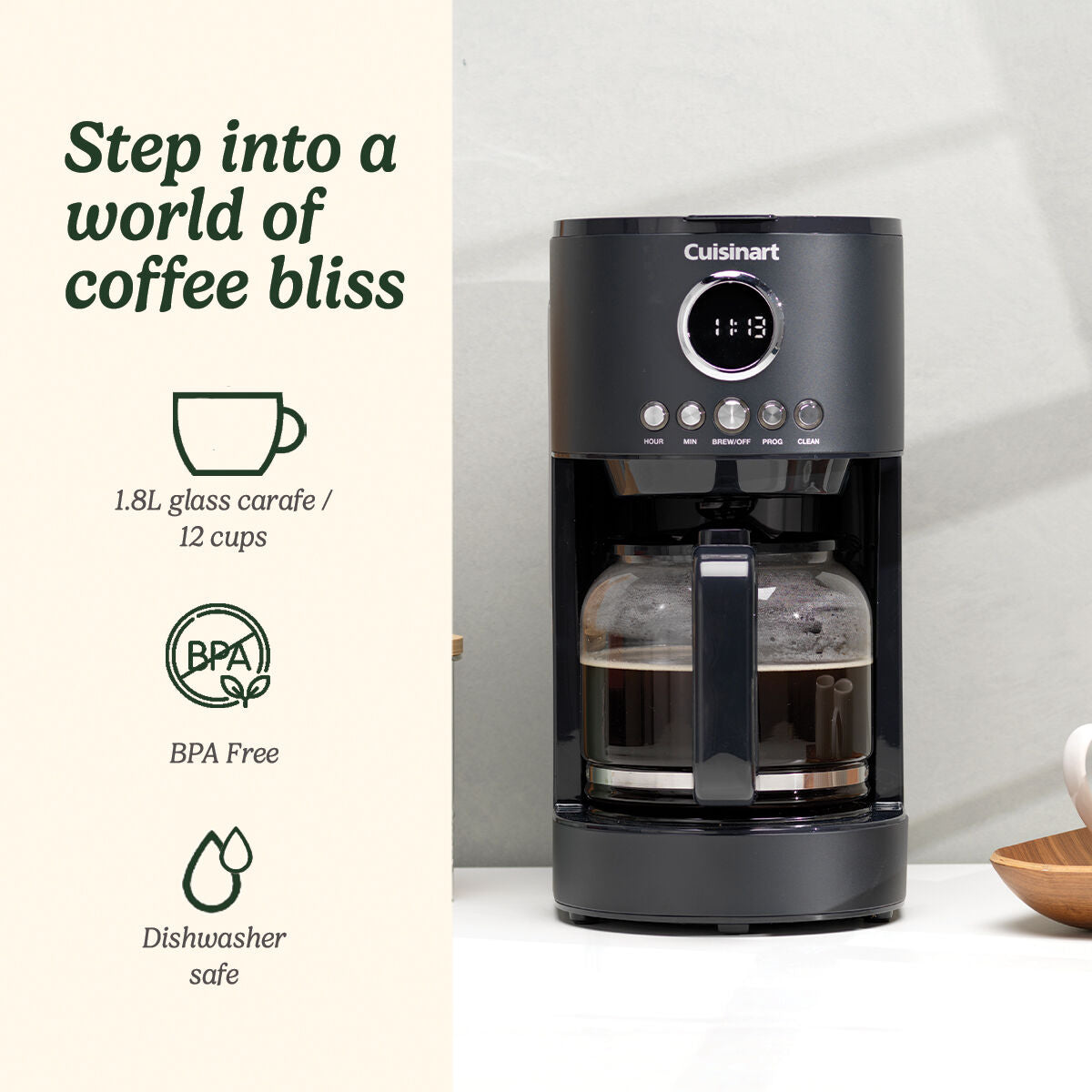 CUISINART DCC780U Filter Coffee Maker, Black